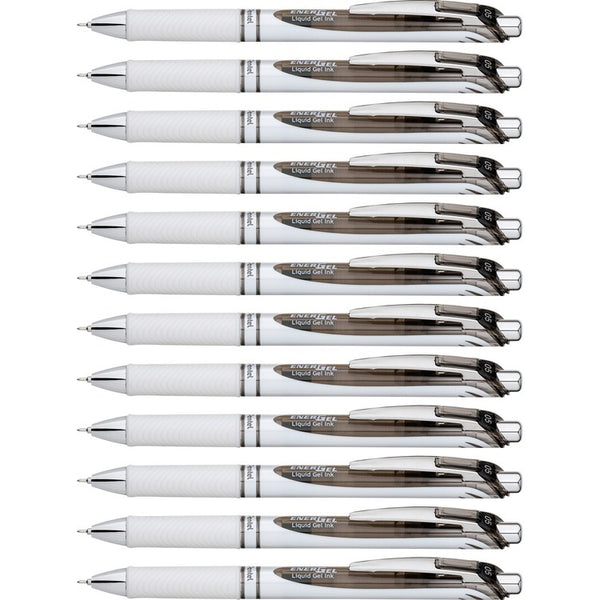 EnerGel Gel Pen, Retractable/Refillable, Needle Tip, 0.5mm, 12/DZ, Black Ink (PENBLN75PWADZ) 1 Dozen