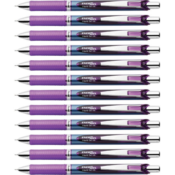 EnerGel Gel Pen, Retractable/Refillable, Needle Tip, 0.5mm, 12/DZ, Violet Ink (PENBLN75VDZ) 1 Dozen