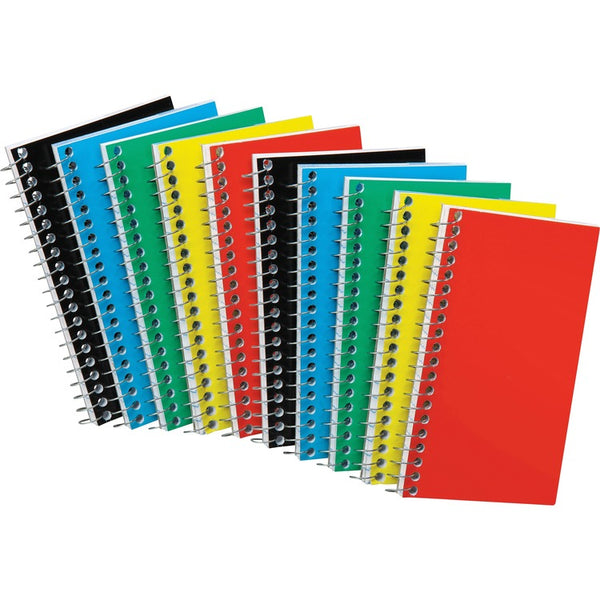 Ampad Memo Notebook, Side Spiral, Narrow Ruled, 50 Sheets, 5"x3", 10/BD, AST (TOP25095BD) Pack of 10