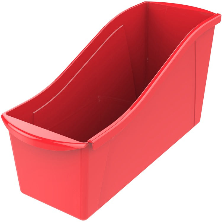 Storex Interlocking Book Bins, 5-3/10"Wx14-3/10"Lx7"H, 5/ST, Red (STX71102U06C) Case of 6