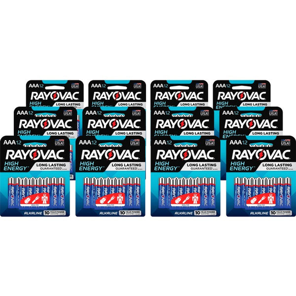 Rayovac Alkaline AAA Carded Batteries, 144/CT (RAY82412KCT) Case of 144