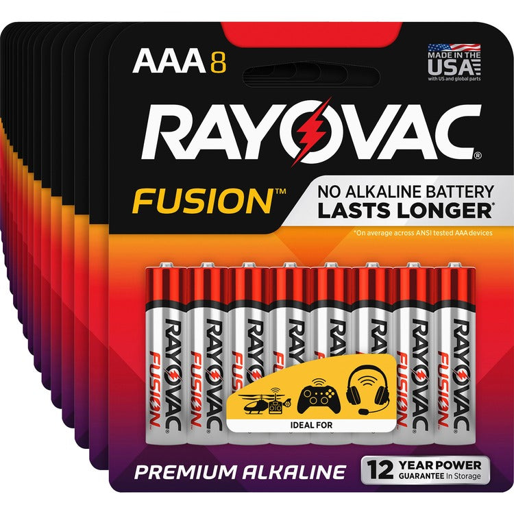 Rayovac Alkaline Batteries, AAA Fusion, 240/CT (RAY8248TFUSKCT) Case of 240