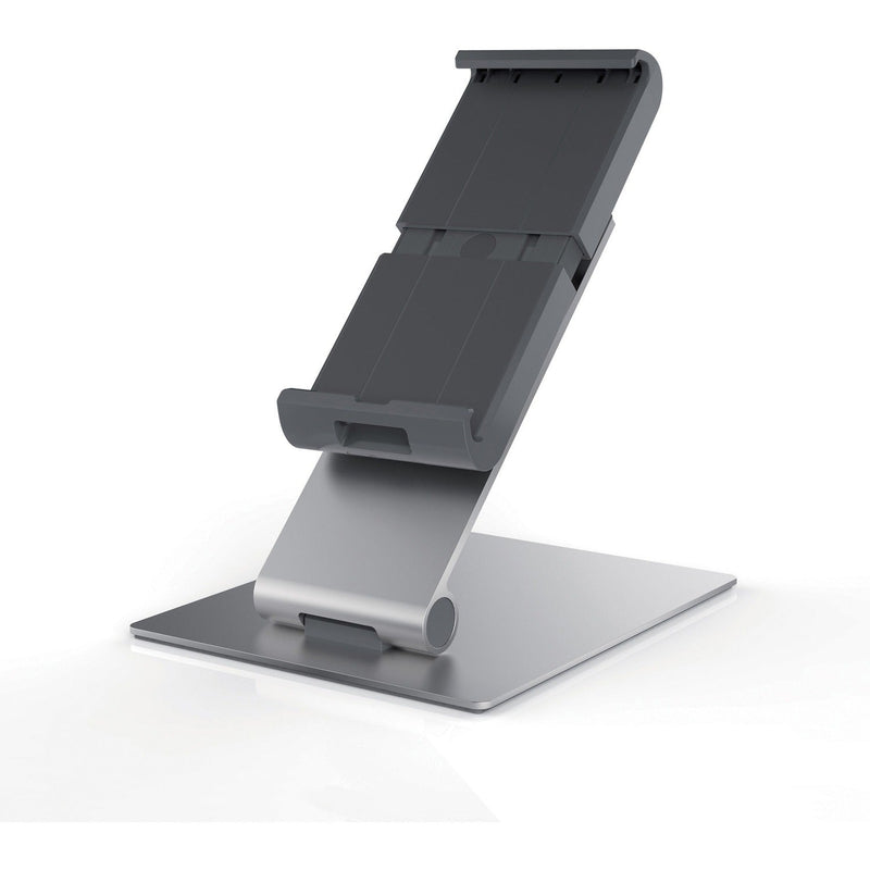 DURABLE TABLET HOLDER Desk Stand - Fits most 7"-13" Tablets, 360 Degrees Rotation with Anti-Theft Device, Silver/Charcoal (DBL893023) Each