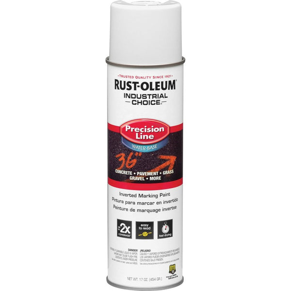 Rust-Oleum Marking Paint, 17 oz., Water-based, 12/CT, White (RST203039CT) Case of 12