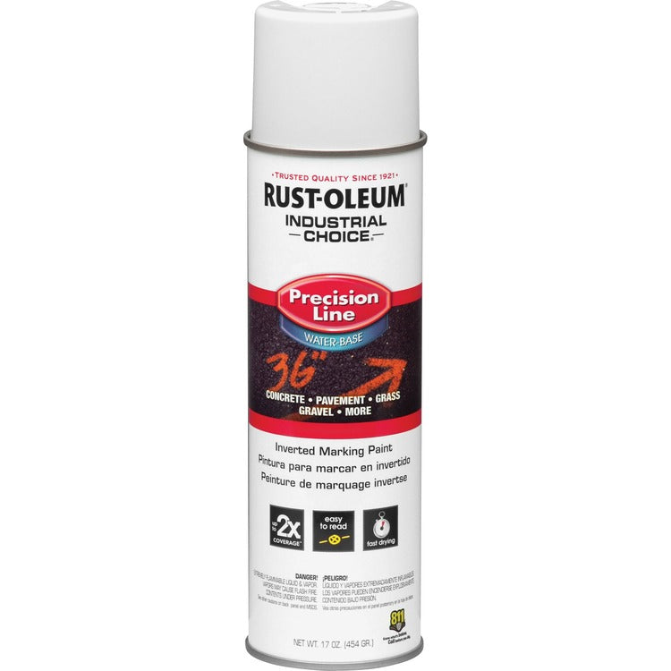 Rust-Oleum Marking Paint, 17 oz., Water-based, 12/CT, White (RST203039CT) Case of 12