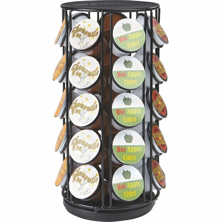 Mind Reader Coffee Pod Carousel, 6-1/10"Wx6-1/10"Lx12-1/4"H, Black (EMSMETCAR35BLK) Each