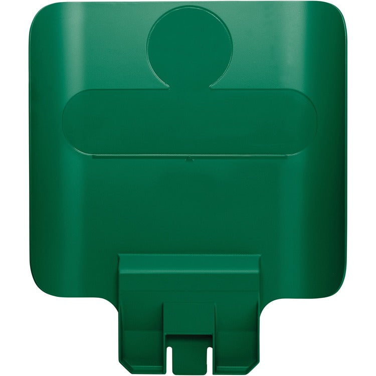 Rubbermaid Commercial Slim Jim Recycling Station Billboard, Green (RCP2007908) Each