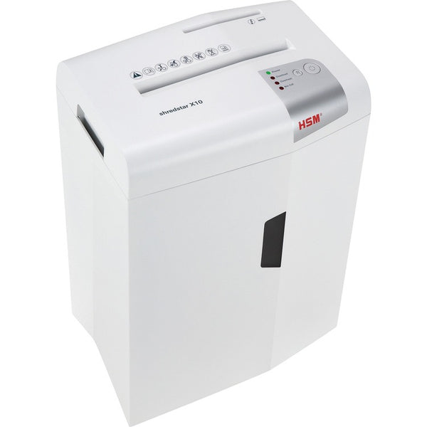 HSM Particle Cut - 10 Per Pass - for shredding CD, DVD, Paper, Staples, Paper Clip, Credit Card - 0.188" x 1.125" Shred Size - P-4/O-1/T-2/E-2/F-1 - 8.66" Throat - 5.30 gal Wastebin Capacity (HSM1045113) Each