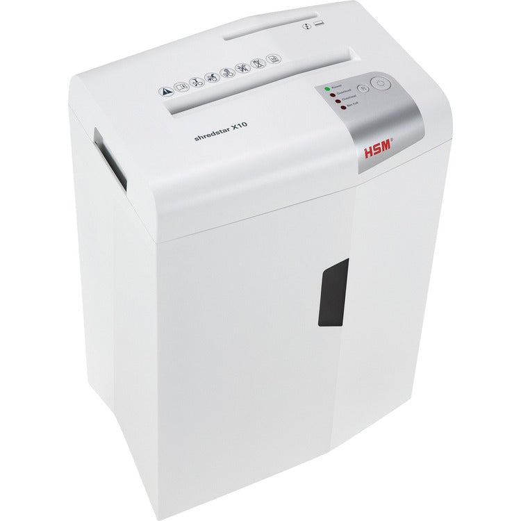 HSM Particle Cut - 10 Per Pass - for shredding CD, DVD, Paper, Staples, Paper Clip, Credit Card - 0.188" x 1.125" Shred Size - P-4/O-1/T-2/E-2/F-1 - 8.66" Throat - 5.30 gal Wastebin Capacity (HSM1045113) Each