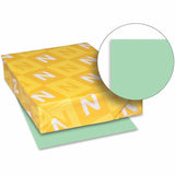 Exact Vellum Bristol Paper, 92 Brightness, Letter, 8 1/2" x 11", 67 lb Basis Weight, Green (WAU82351) 1 Pack