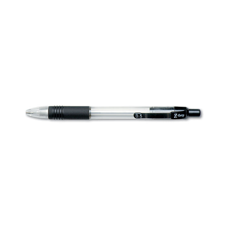 Zebra® Z-Grip Mechanical Pencil, 0.5 mm, HB (#2), Black Lead, Clear/Black Barrel, Dozen (ZEB52310) Case of 12