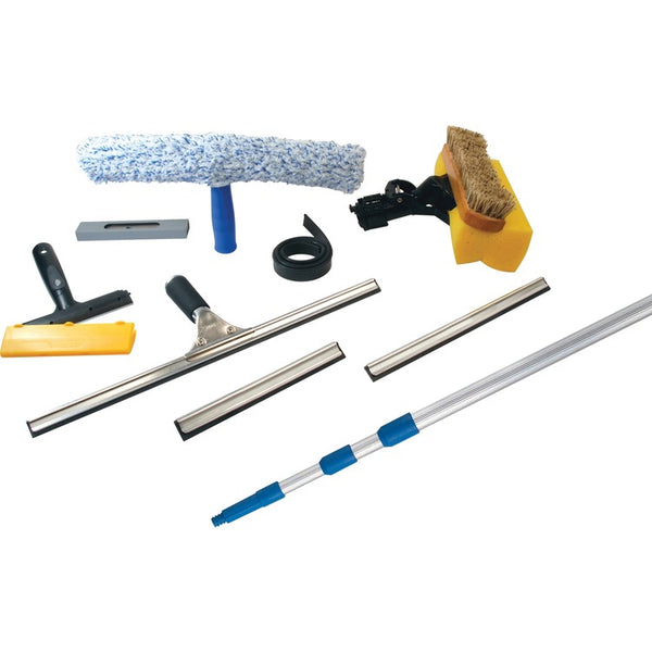 Ettore Window Cleaning Kit, 10-1/4"Wx2-3/4"Lx55"H, Blue/Silver (ETO2510)