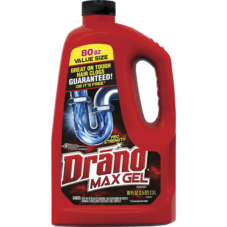 Drano Clog Remover Gel, Professional Strength, 80 fl. oz (SJN694772) Each