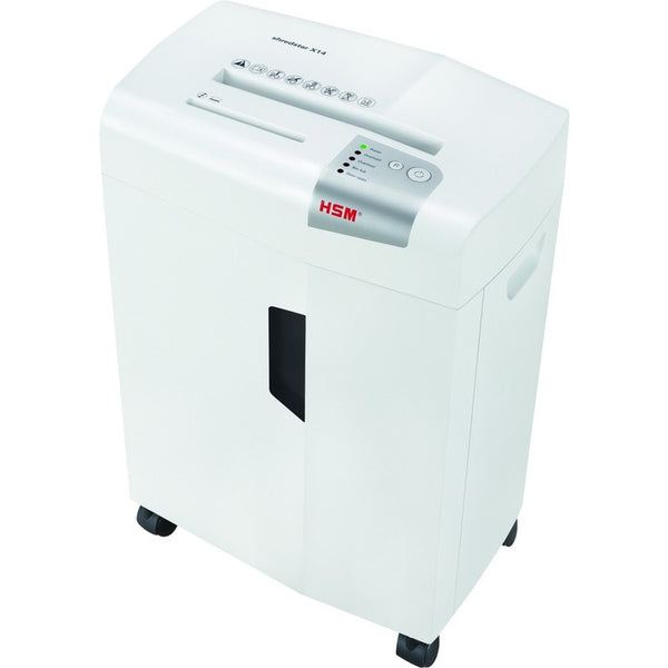 HSM Particle Cut - 13 Per Pass - for shredding CD, DVD, Paper, Credit Card, Staples, Paper Clip - 0.156" x 1.438" Shred Size - P-4/O-1/T-2/E-2/F-1 - 9.06" Throat - 6.10 gal Wastebin Capacity (HSM1057123) Each