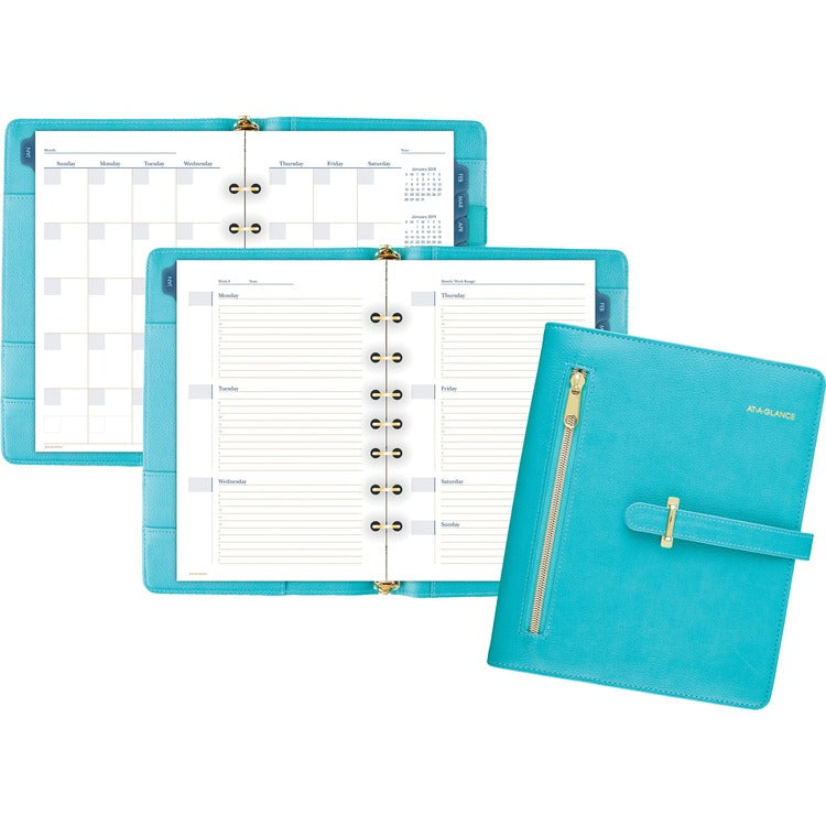 At-A-Glance Planner Starter Set, Undated, 5-1/2"x8-1/2" Page Size, Teal (AAGDR111804042)