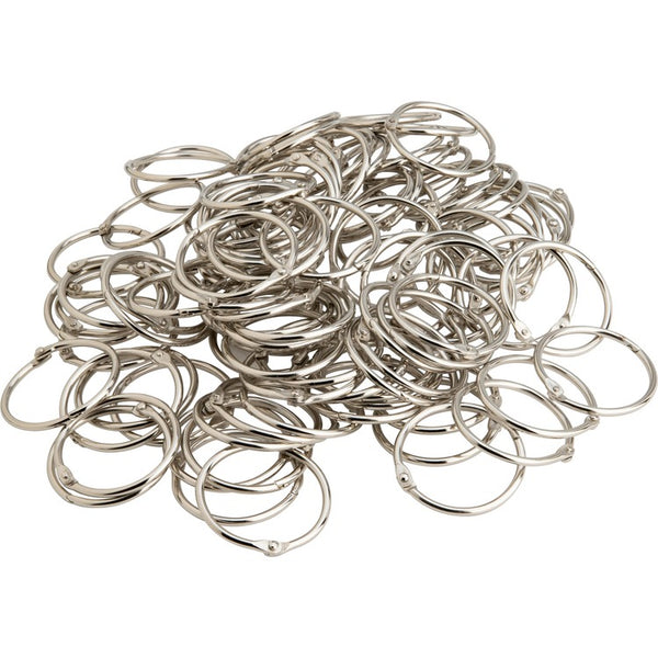 Business Source Book Rings, 3" Diameter, 50/BD, Silver (BSN01441BD) Pack of 50