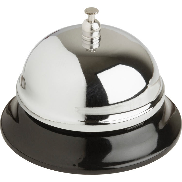 Business Source Call Bell, 2-3/4" High, 3-3/8" Base, Chrome/Black (BSN01583) Each