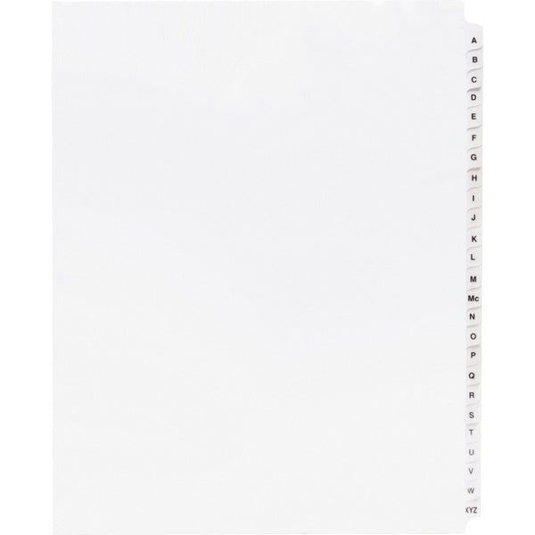Business Source Index Dividers, w/TOC, A-Z, 3HP, Letter, 25/ST, White (BSN05858) Set of 25