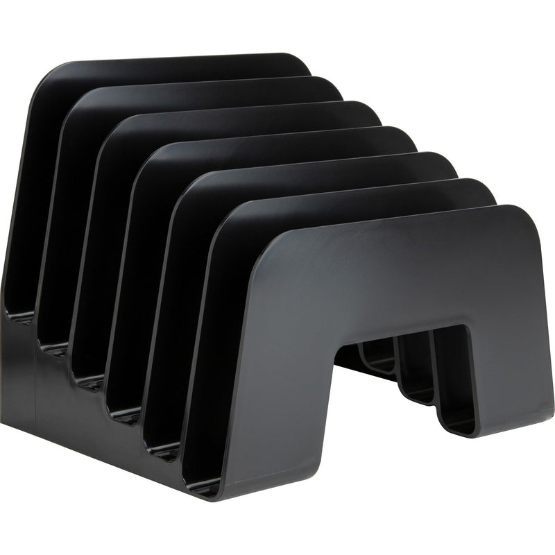 Business Source Sorter w/Incline,6 Compartment,8"x7-3/4"x6-1/2",Black (BSN11875) Each