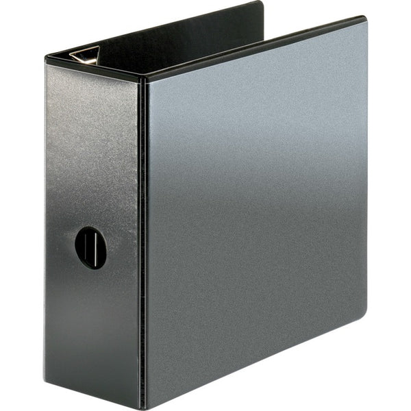 Business Source View Binder, Locking D-Ring, 5" Capacity, Letter, Black (BSN26966) Each