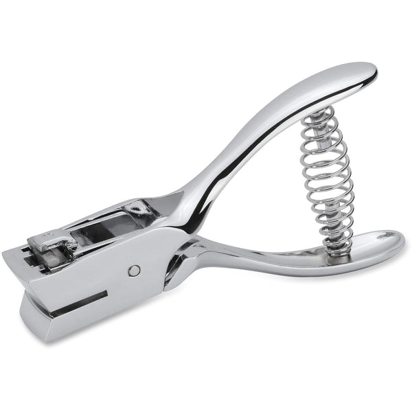 Business Source Slot Punch, Handheld, Metal, f/15mmx4mm Holes, Silver (BSN39282) Each