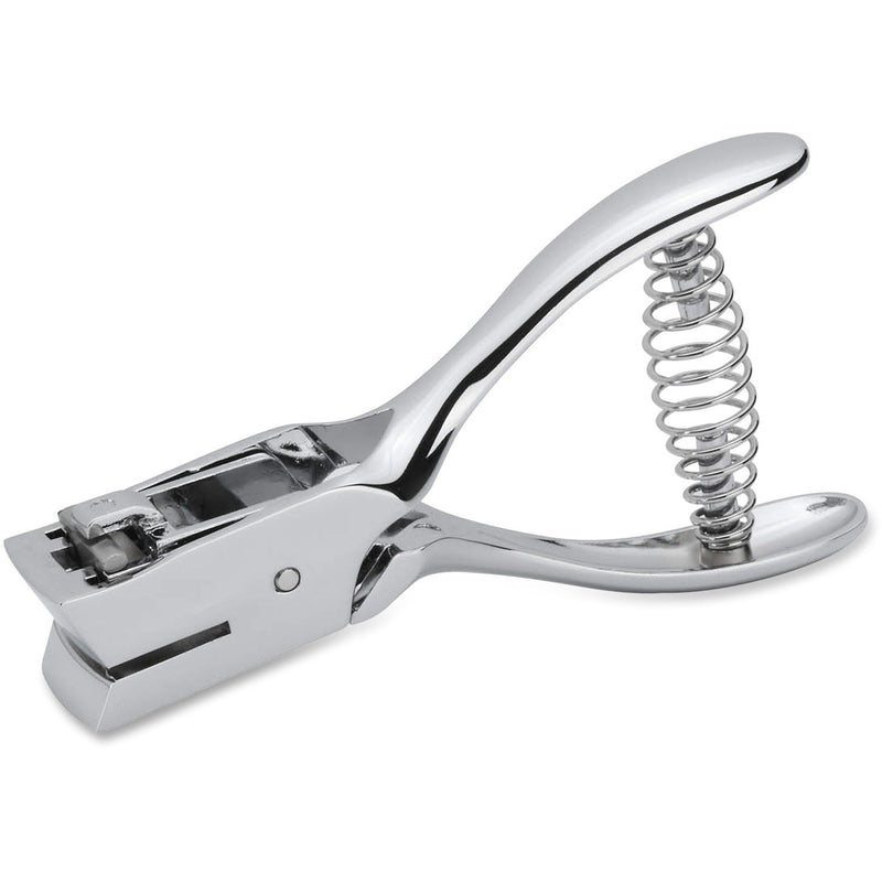 Business Source Slot Punch, Handheld, Metal, f/15mmx4mm Holes, Silver (BSN39282) Each