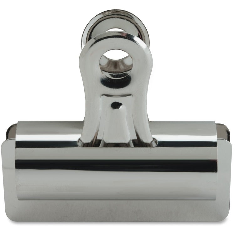 Business Source Bulldog Clips, 1" Cap, Size 4, 3"W, 12/BX, Silver (BSN58503) Box of 12