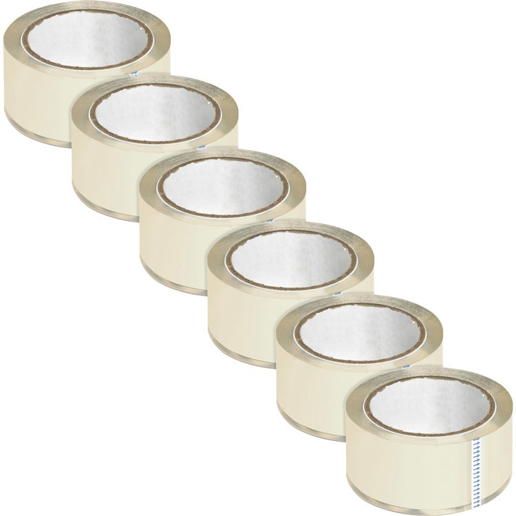 Business Source Packaging Tape, 2.5 Mil, 3" Core, 2"x55 Yds, 6/PK, Clear (BSN64013) Pack of 6