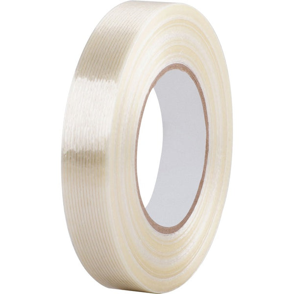 Business Source Filament Tape Roll, Heavy-duty, 3" Core, 1"x60 Yards, White (BSN64017) 1 Roll