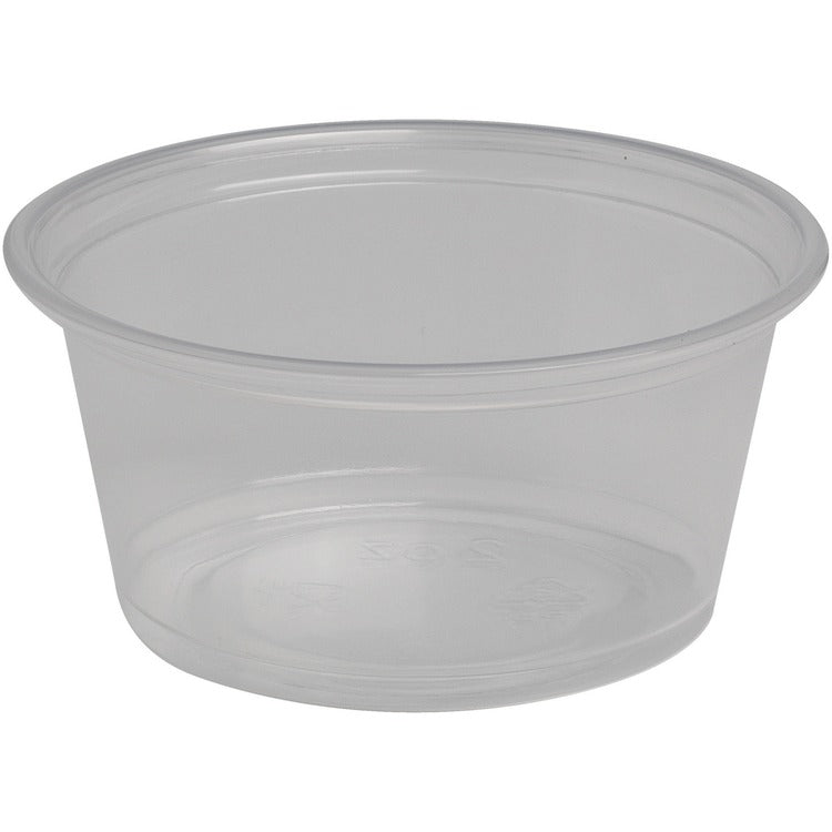 Dixie Portion Cup, 2 oz., 2-1/2"Wx2-1/2"Lx1-1/5"H, 2400/CT, Clear (DXEPP20CLEAR) Case of 2400