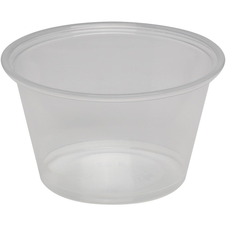 Dixie Portion Cup, 4 oz., 2-9/10"Wx2-9/10"Lx1-7/10"H, 2400/CT, Clear (DXEPP40CLEAR) Case of 2400