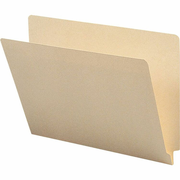 Business Source End Tab Folders, Straight Tab, Letter, 9-1/2"Front, 100/BX, Manilla (BSN17237) Box of 100