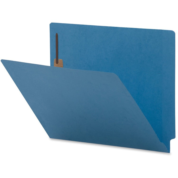 Business Source Fastener Folders, 2-Ply End Tab, 2 Fastener, Letter, 50/BX, Blue (BSN17242) Box of 50