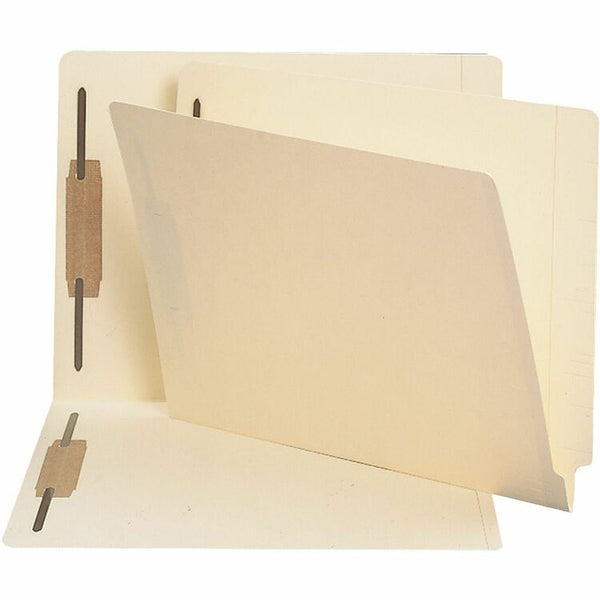 Business Source Fastener Folders,w/2-Ply Tab,Pos 1 and 3,Letter,50/BX,Manilla (BSN17263) Box of 50
