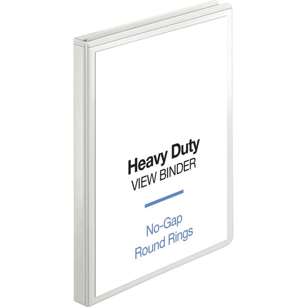 Business Source View Binder, Round Ring, 1/2" Cap, Letter-size, White (BSN19551) Each