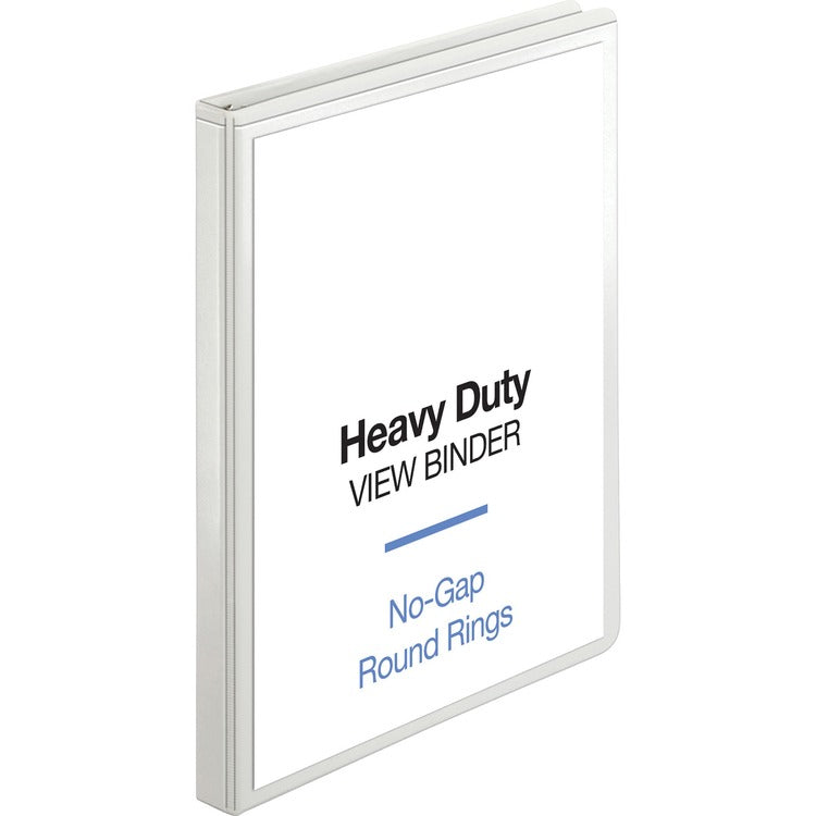 Business Source View Binder, Round Ring, 1/2" Cap, Letter-size, White (BSN19551) Each