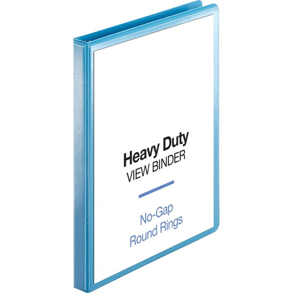 Business Source View Binder, Round Ring, 1/2" Cap, Letter-size, Light Blue (BSN19552) Each