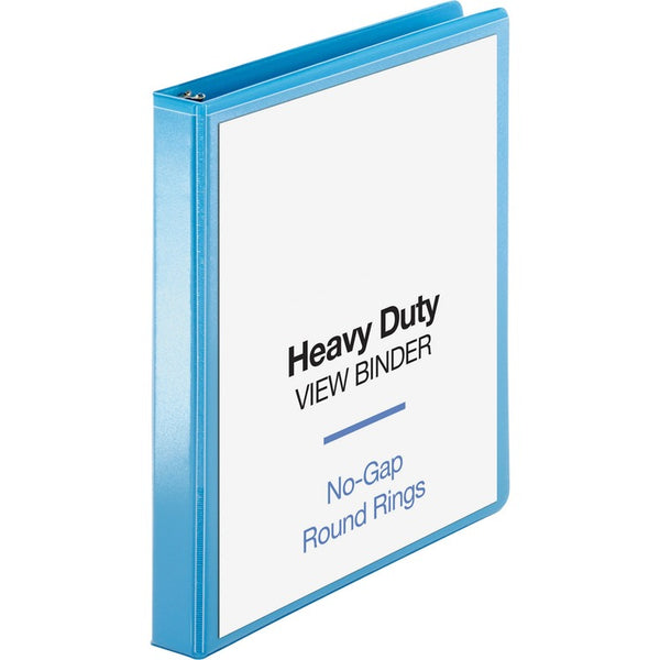 Business Source View Binder, Round Ring, 1" Cap, Letter-size, Light Blue (BSN19602) Each