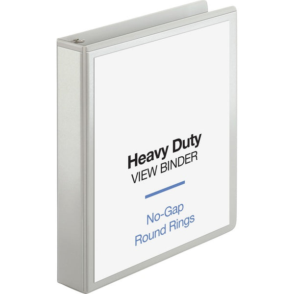 Business Source View Binder, Round Ring, 1-1/2" Cap, Letter-size, White (BSN19651) Each
