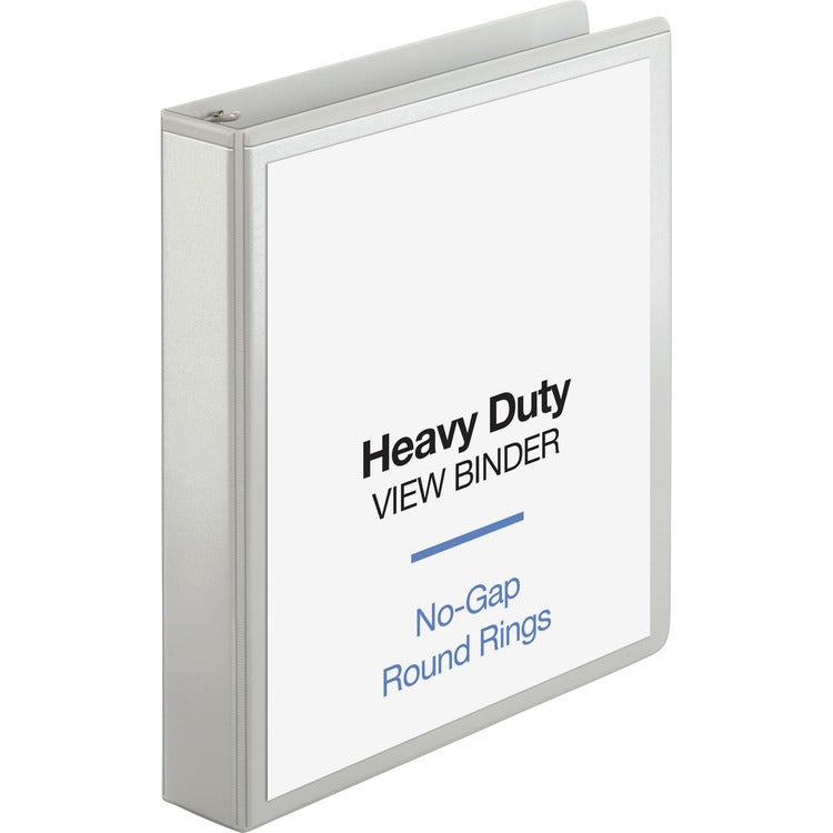 Business Source View Binder, Round Ring, 1-1/2" Cap, Letter-size, White (BSN19651) Each