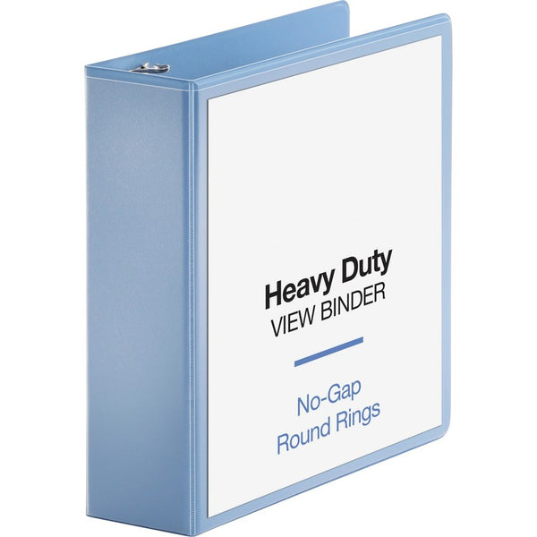 Business Source View Binder, Round Ring, 3" Cap, Letter-size, Light Blue (BSN19752) Each