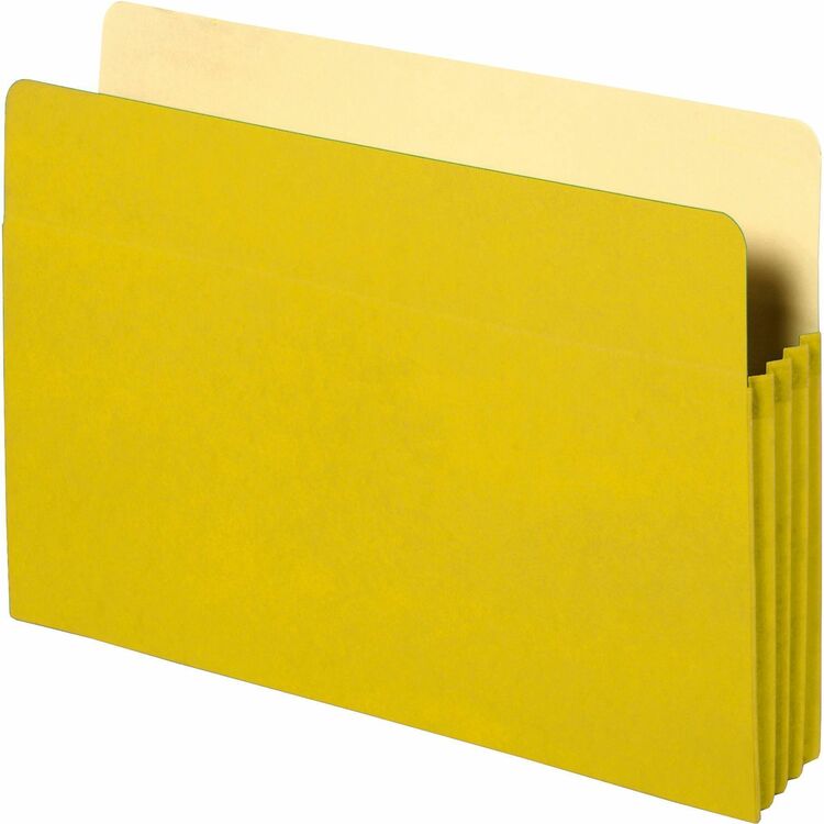 Business Source Accordion Pocket,3-1/2" Exp,11-3/4"x9-1/2",Yellow (BSN26553) Each