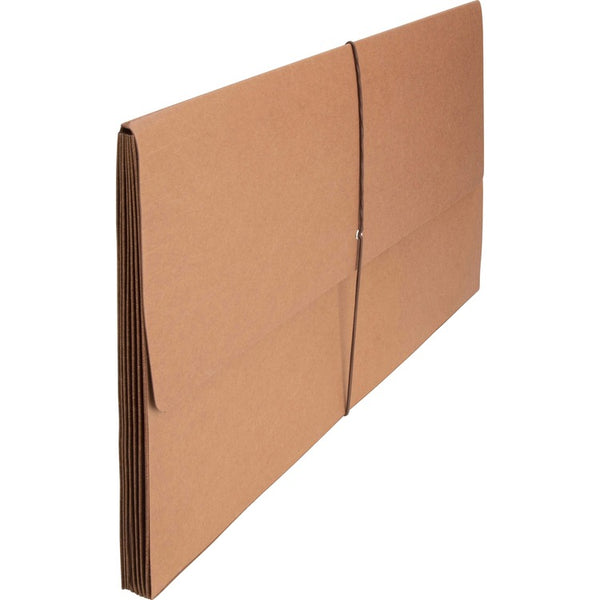 Business Source Accordion Wallet, Legal, 5-1/4" Exp, 15-3/8"x10", Brown (BSN26576) Each