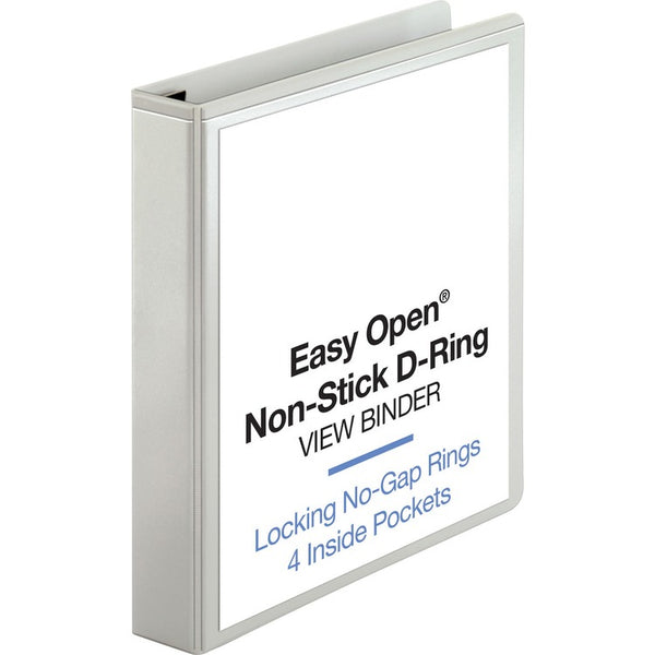Business Source View Binder, Locking D-Ring, 1-1/2" Capacity, Letter, White (BSN26957) Each