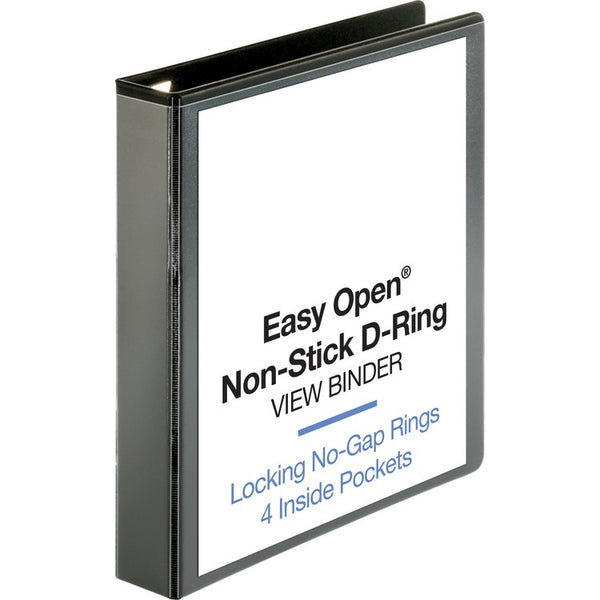 Business Source View Binder, Locking D-Ring, 1-1/2" Capacity, Letter, Black (BSN26958) Each