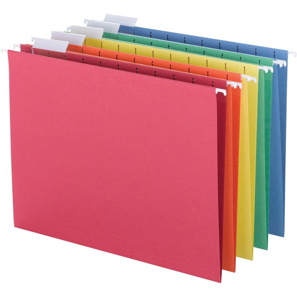 Business Source Hanging Folders, 1/5 Tab Cut, Letter, 25/BX, Assorted (BSN5215AST) Box of 25