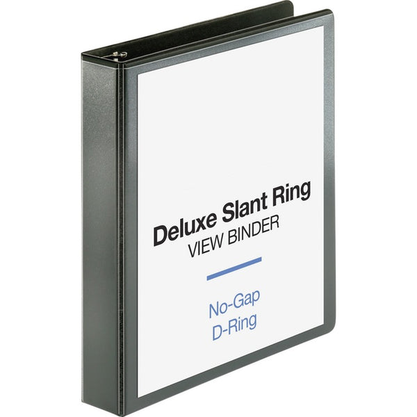 Business Source View Binder, Slant Ring, 1-1/2" Capacity, Letter, Black (BSN62466) Each