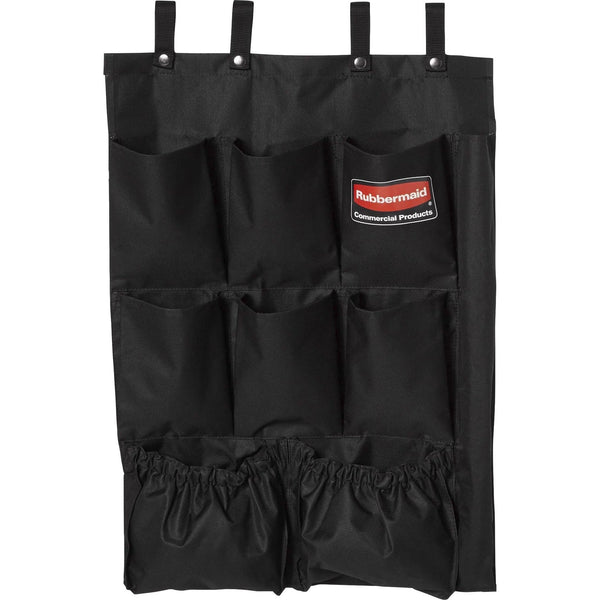 Rubbermaid Commercial Rubbermaid Comm. 9-Pocket Hanging Cart Caddy - 9 Pocket(s) - 28", x 19.8" x 1.5" Depth - Fabric - 1 Each (RCPFG9T9000BLA) Each