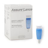Assure® Safety Lancet 28 Gauge Protective Safety Cap Push Button Activation Finger (689752_CS) 4800/CS