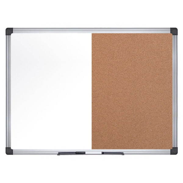 MasterVision Combination Board, Dry-Erase/Cork, 48"Wx72"Lx1/2"H (BVCXA2702170) Each